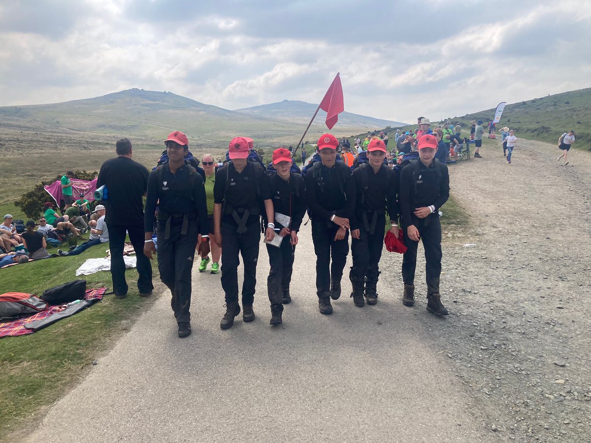 Today, our three #TenTors teams successfully completed their respective distances (35 and 45 miles) in fine form, notching up some impressive times despite the incredibly challenging warm Dartmoor weather!  #CCF #CombinedCadetForce #Military
