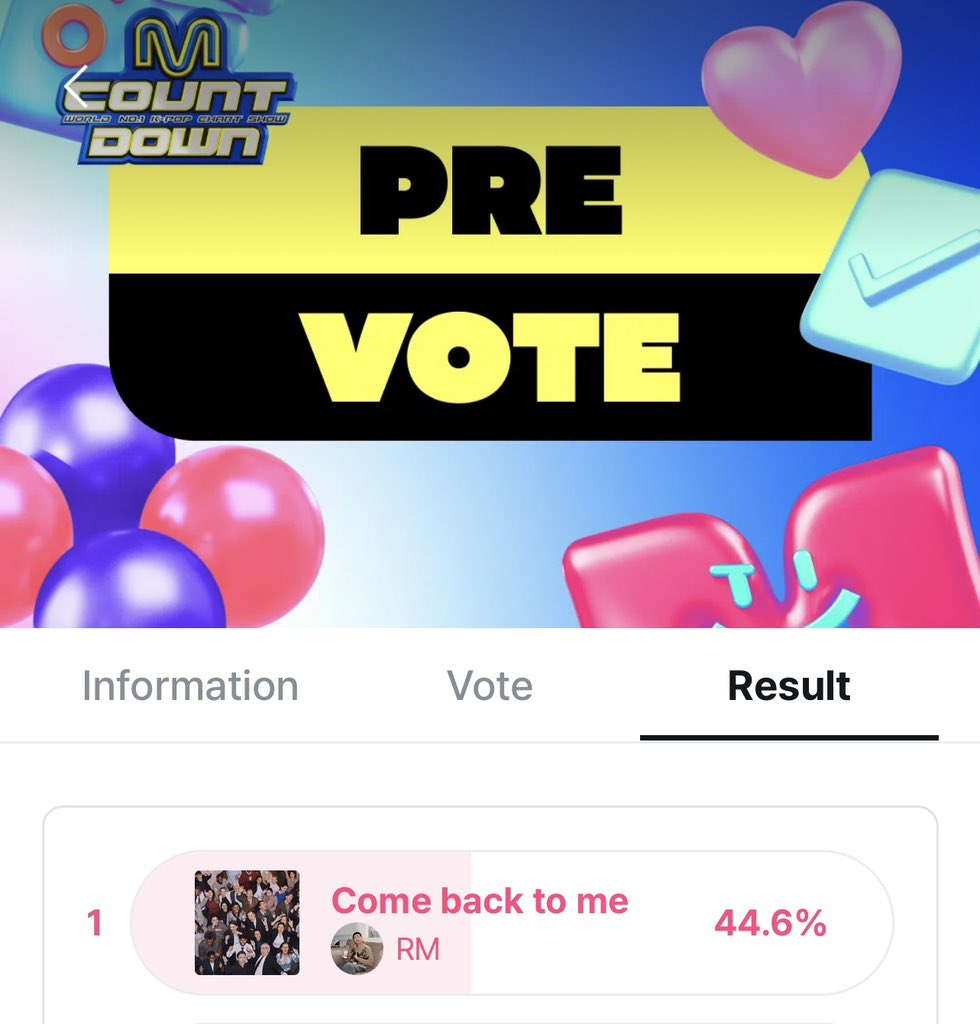PLEASE DON’T FORGET TO VOTE FOR “COME BACK TO ME” BY RM ON MNET PLUS!!!‼️‼️ it’s literally so EASY to vote there, so please vote if you haven’t yet! 

Vote here👇

🗳️: mnetplus.world/community/vote…