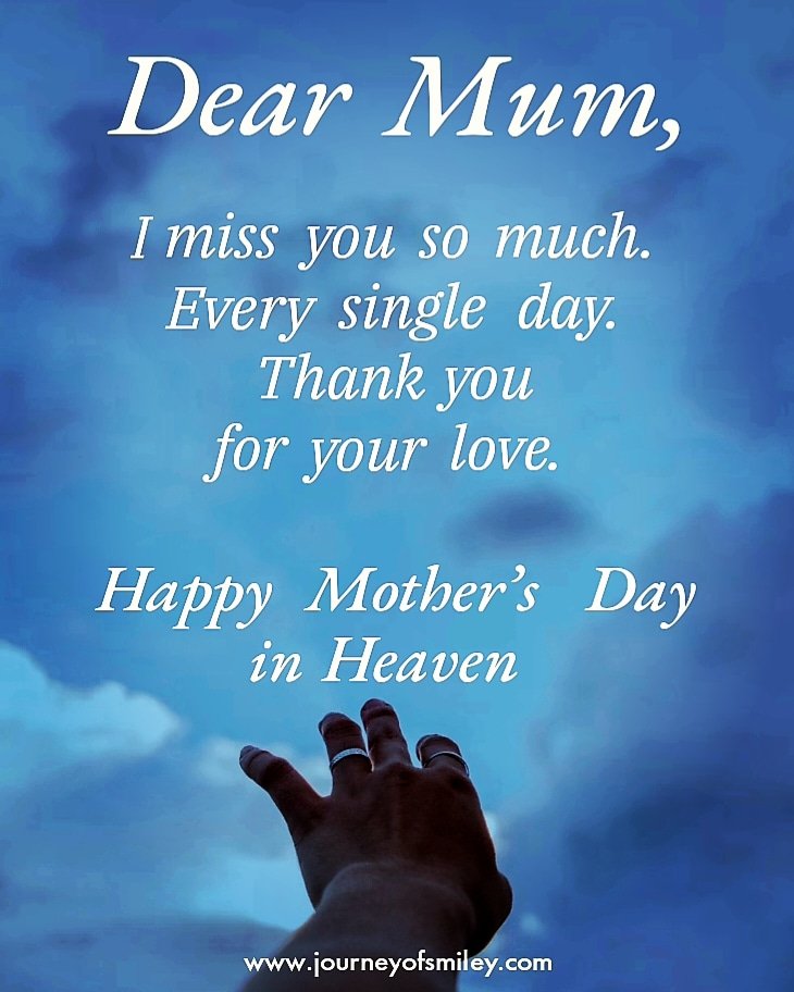 Happy Mother’s Day to Heaven
journeyofsmiley.com/i-miss-you-a-m…
.
.
#MotherDay #motherdaughter #Grief #grieving #grieve #loss #missyou #Heaven #LoveYouMom #MomAppreciation #Death
