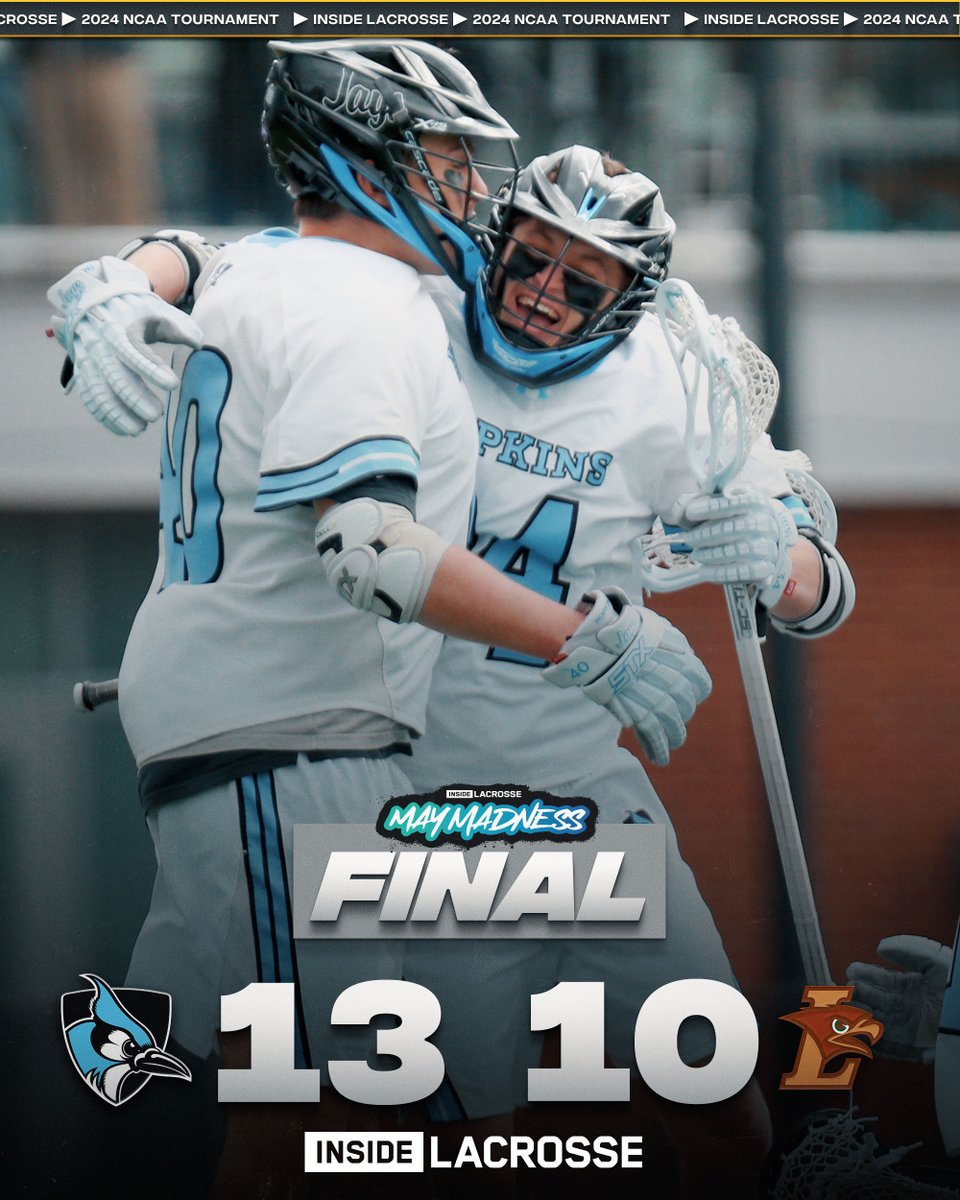 JOHNS HOPKINS FINDS A WAY! @jhumenslacrosse weathers the storm against a game Lehigh squad and advances to the Quarterfinals. A rematch with Virginia awaits.