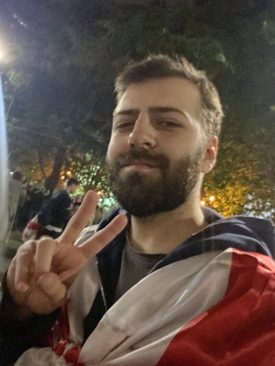 Until today, I never understood how a cloak can provide extra strength in video games. Tonight, I am wearing Georgian flag as a cloak and it gives me all the strength I need to fight Russian scourge. 🇬🇪✊🏻❤️