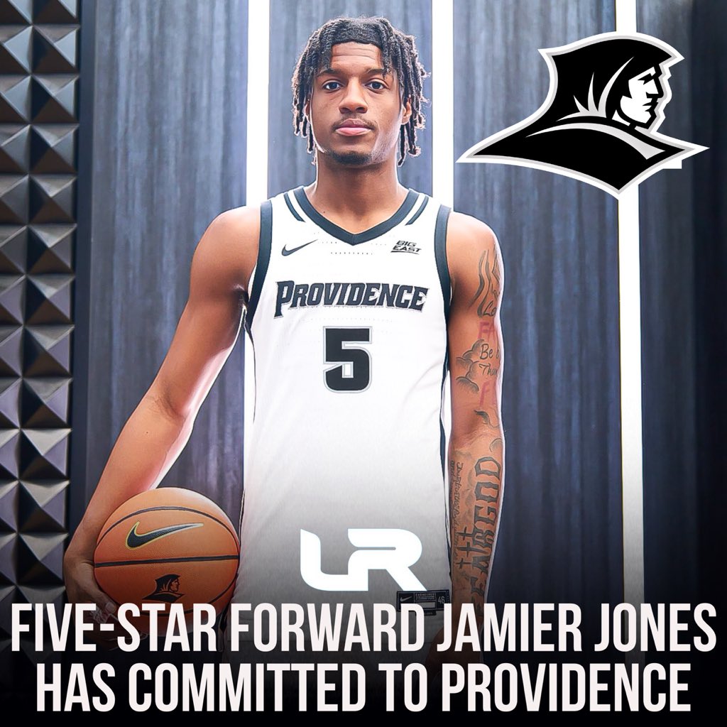 NEWS: 2025 5⭐️ Jamier Jones tells @LeagueRDY he’s committed to Providence. “Shout out to the love from all the PC fans, love that fan base already, makes me feel welcomed,” he told me. He chose the Friars over Kansas, Houston, LSU, South Carolina and Ohio State. #16 in the