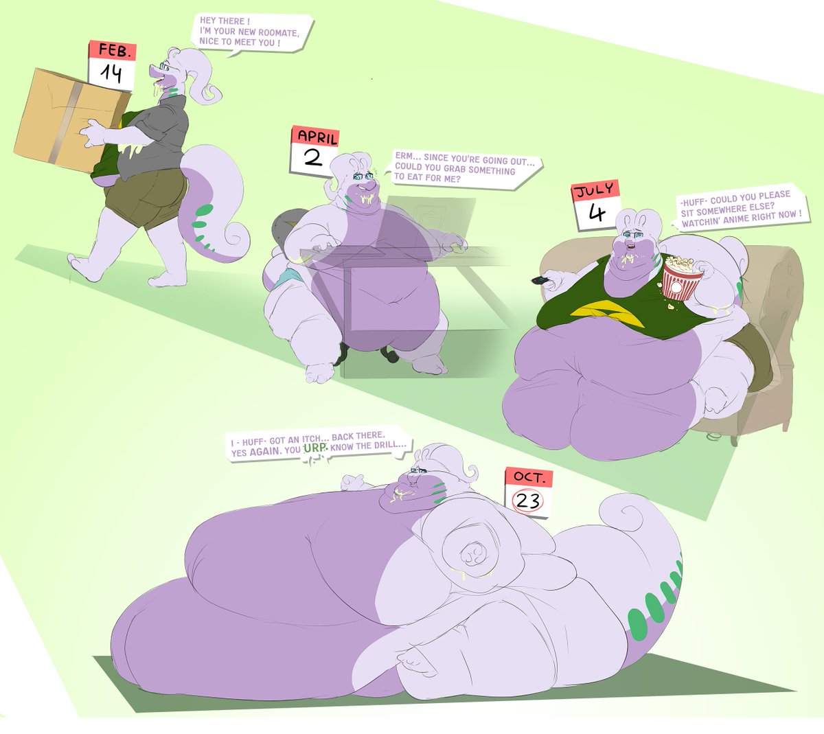 FapusMaximus's tweet photo. I'm back !
To celebrate, here's a commission for the wonderful @TheCrowRed of a particular Goodra getting a little bit too comfortable... and spacious. https://t.co/IXNdtpgeJF