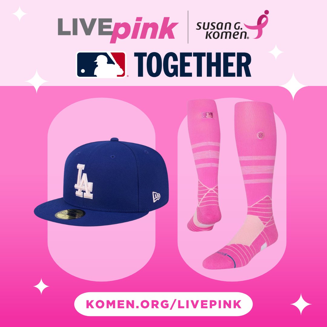 Gift the baseball-loving mother in your life with special @MLB pink stance tube socks or a limited-edited New Era fitted hat. Through your purchase, MLB will donate funds to Stand Up To Cancer and Susan G. Komen, ensuring that no one has to go through breast cancer alone. [1/2]