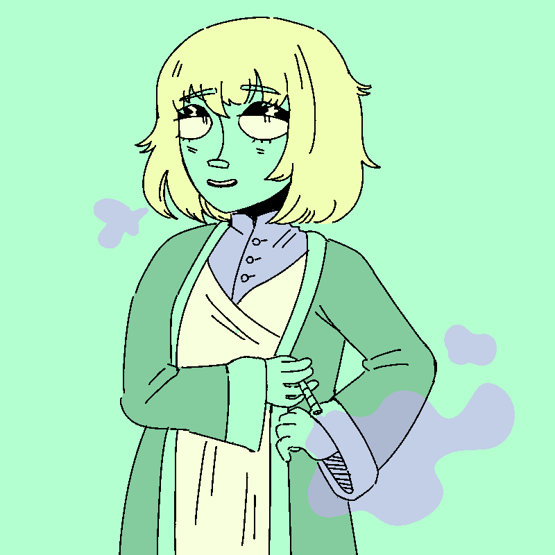 "could i please have a drawing of falin from dungeon meshi smoking a fat blunt? thank u!!"