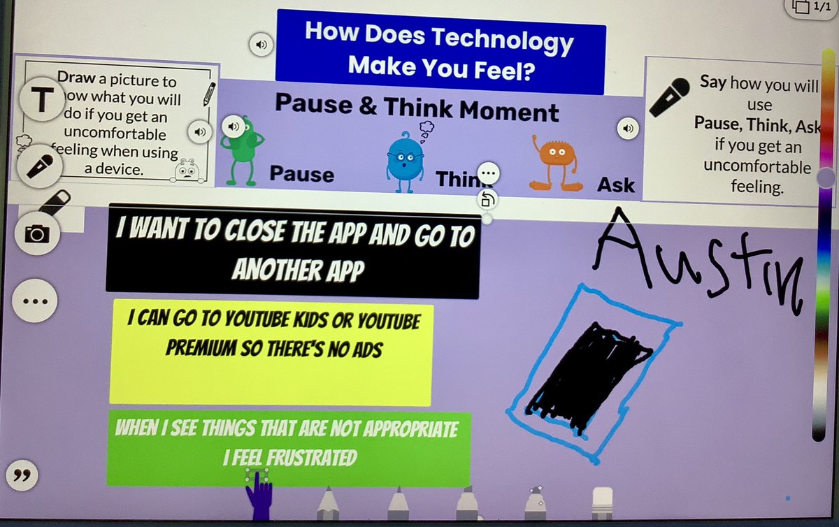 #NISTis considering how technology makes us feel @Y2NIST. Using the ‘Pause, Think, Ask’ strategy to support students to reflect on how technology makes them feel @CommonSenseEd. #Digitalliteracy #Digitaltechnologies #Digitalwellness