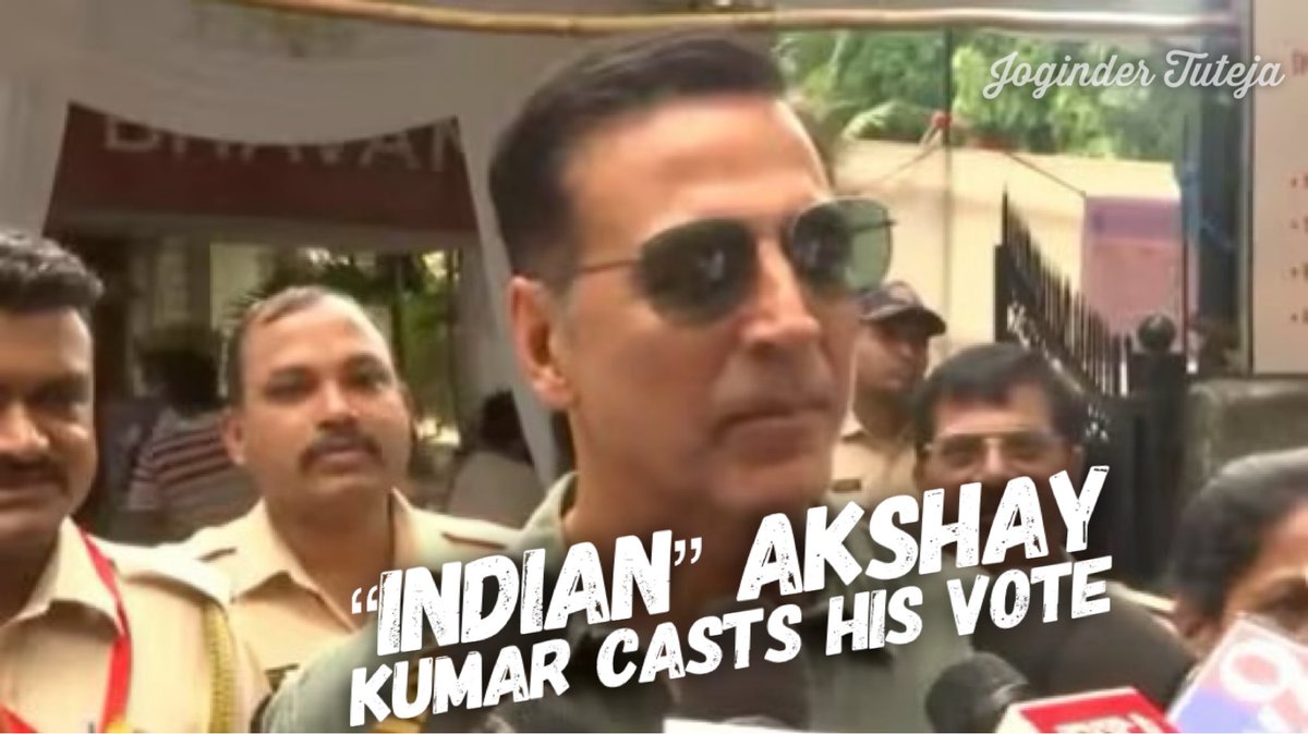 “Indian” #AkshayKumar casts his vote! Koyi shaq? 💫