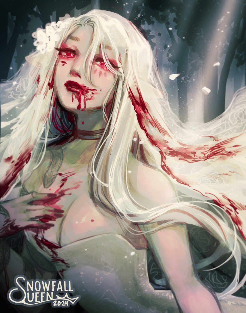 "Red Wedding" 🌹
I love this woman (!!!) 
I will never escape the allegations... 
(confirmed evil woman appreciator)

#art #artist #twitterart #twitterartist #dnd #dnd5e #dndcharacter #character #characterdesign #illustration #commission #commissions #commissionsopen