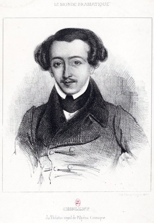 Jean Baptiste Chollet, the tenor who created the title roles in Auber’s Fra Diavolo, Hérold’s Zampa and Adam’s Le Postillon de Lonjumeau, and sang in many other premieres, was born in Paris #OTD in 1798.