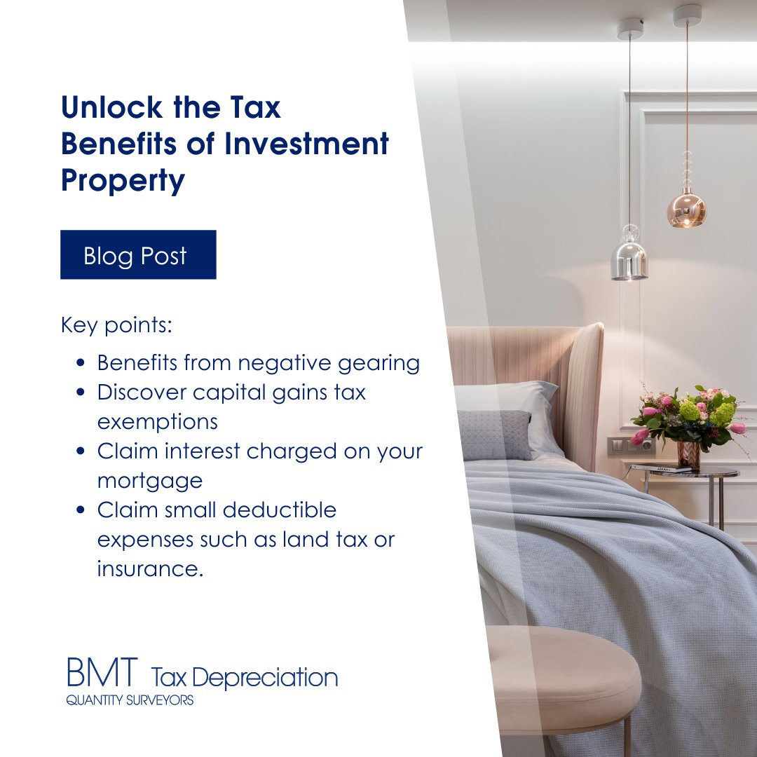 Did you know your investment property can offer significant tax benefits? Discover how you can take advantage of these 6 tax benefits of investment properties all investors and property managers need to know about!
ow.ly/ZYfS50RMNn9 
#BMT #Investmentproperty