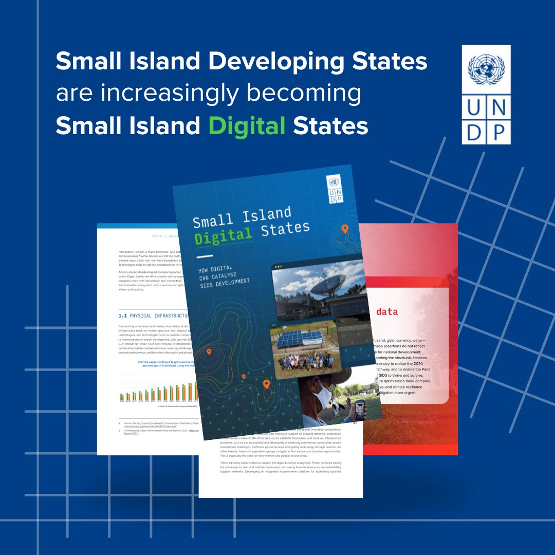 #SmallIslandDevelopingStates are evolving into Small Island DIGITAL States. They're tapping into digital tools to accelerate national development, enhance public service delivery, and empower citizens. Ahead of #SIDS4, learn how digital can be adopted: undp.org/publications/s…
