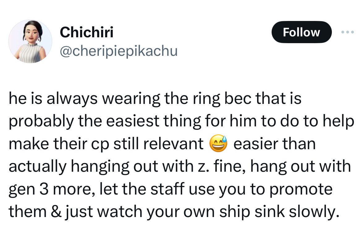 This is the post that triggered me the most:) Now he can’t even wear the ring his faen gave him or hang out with friends? why tf you kept degrading their healthy lovely rls to fs?? If you don’t trust or like them anymore, just leave! Leave my precious boys and this fandom pls!!