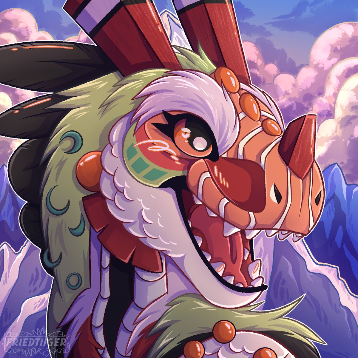 FRIEDTIIGER's tweet photo. 🗻🍣🌥️
finished icon of everybody's favorite sushi raptor :) https://t.co/VpzSUTPZzM