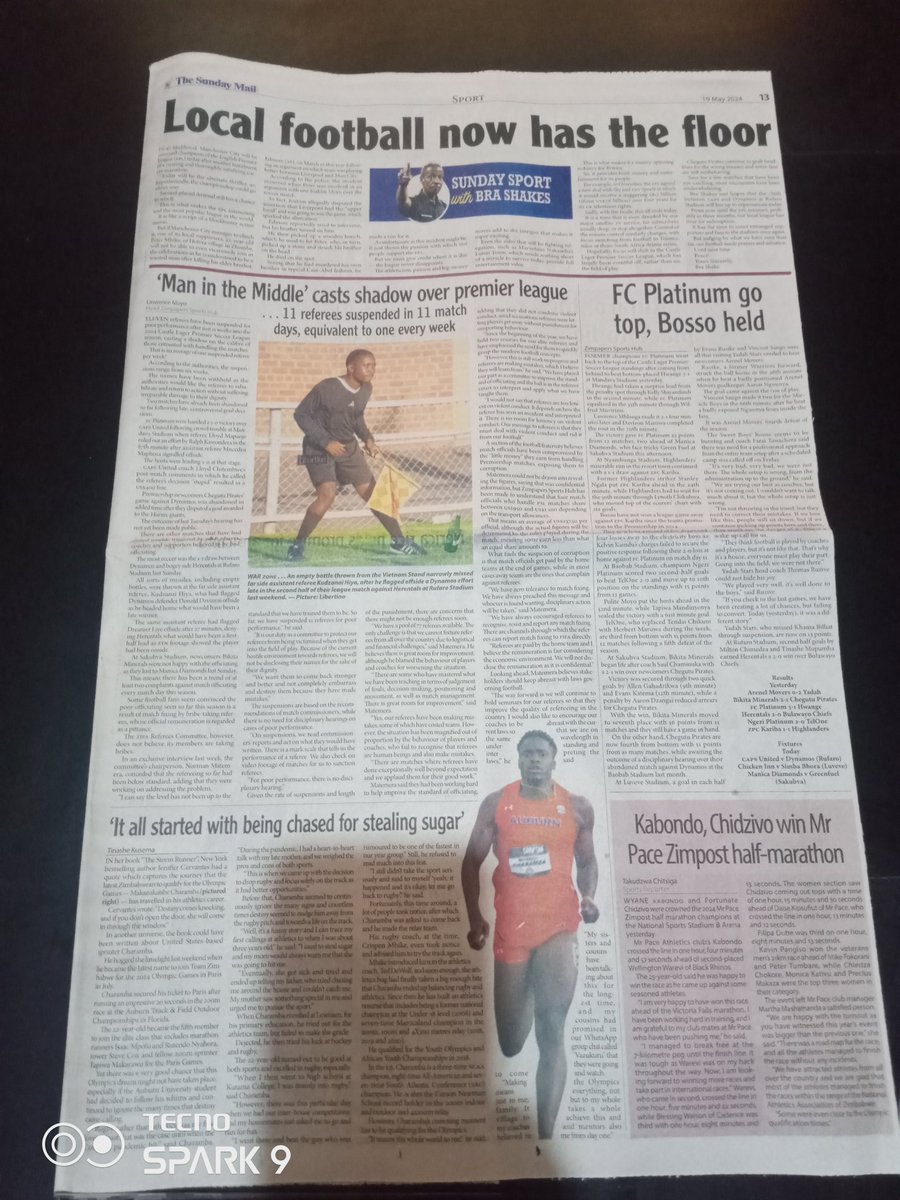 smanganyi1's tweet photo. Comparing with the media in the UK just took a look at the @guardian and how much they cover the @BarclaysWSL one can see why women's football is growing in Europe compared to Zimbabwe and Africa at large. The media should chip in to push for its visibility. #Equity #ZWSL #BWSL https://t.co/MHOGId1pnf