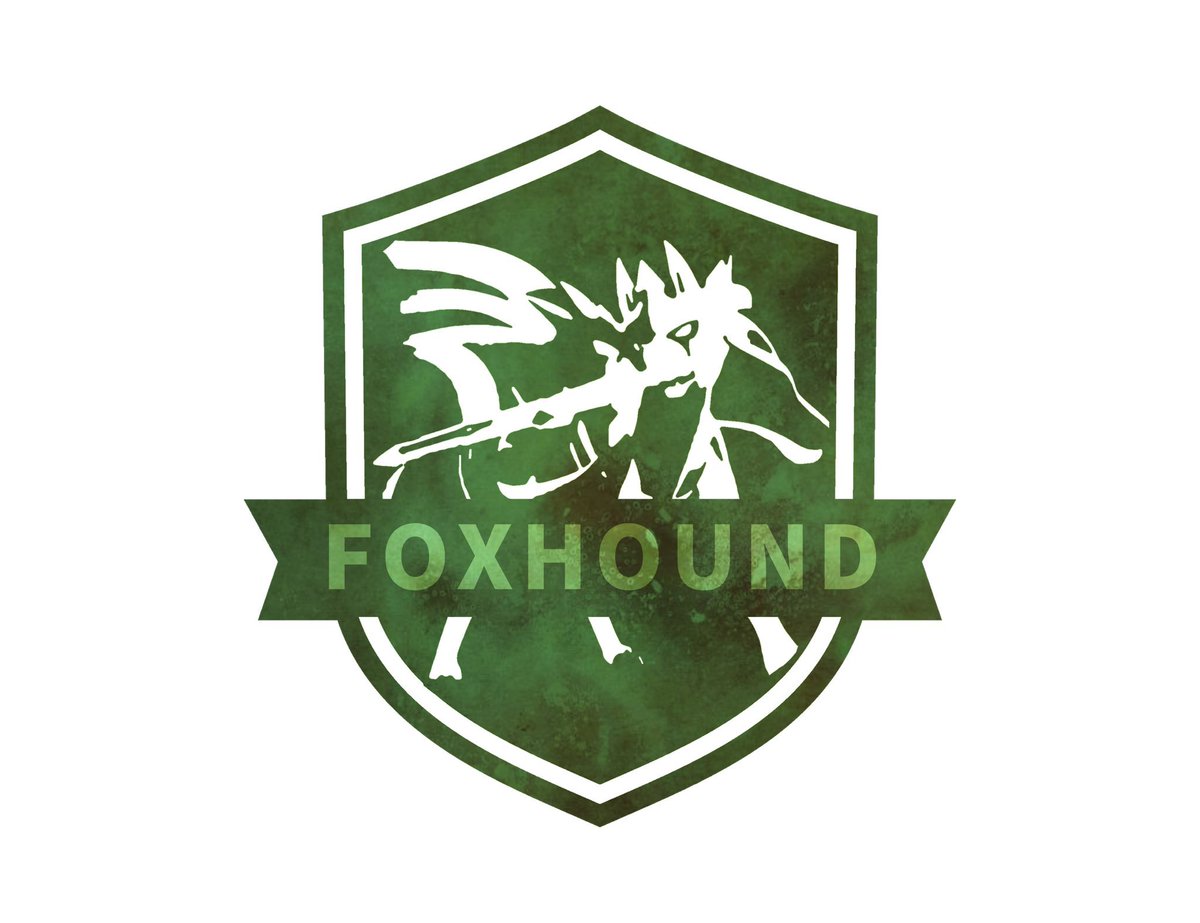 ポケモンユナイトチーム
【FOXHOUND】のチームロゴを

と、あるイラストレーター（@mibunaX）
に作成していただいた。

ありがとうございます

#FOXHOUND
#ユナイト
#PokemonUNITE