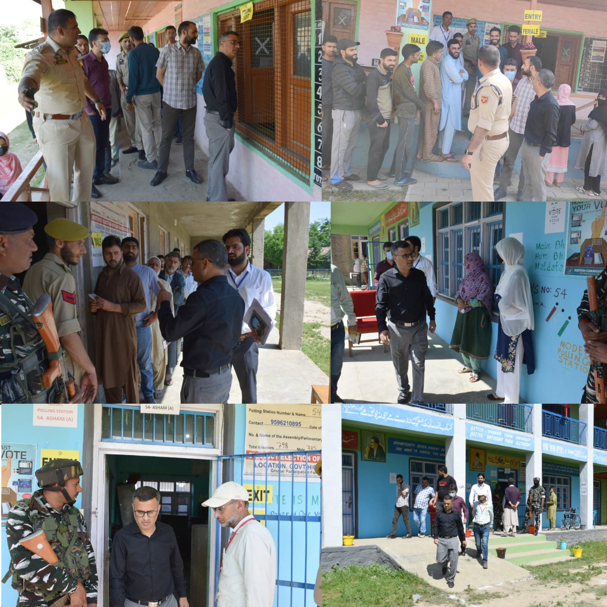 #KashmirGoesToPoll #BandiporaGoesToPoll Overseeing the smooth conduct of elections in Bandipora, DEO Shakeel ul Rehman visits various polling stations of Sonawari. @ECISVEEP @ceo_UTJK @diprjk @dcbandipora