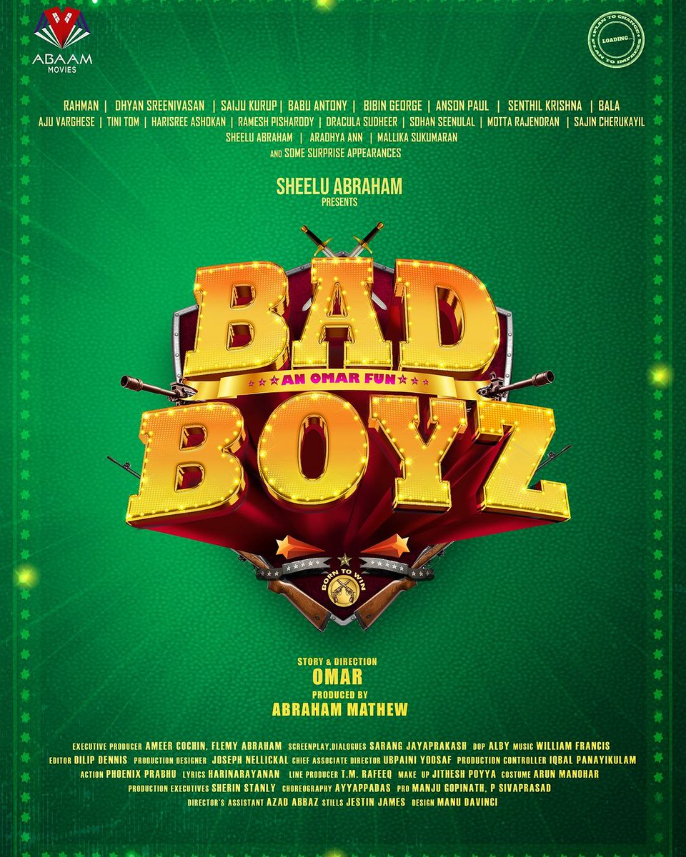 Omar Lulu is coming up with another fun movie starring #Rahman, #DhyanSreenivasan and many others 😁 Bad Boyz coming soon! Stay tuned 😉#MangoMalayalam