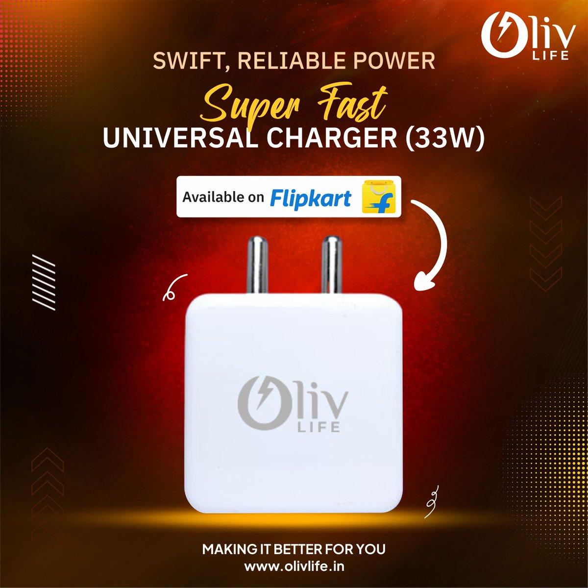 Experience Ultra-Fast Charging with Our 33W Super Fast Universal Charger!

Available on Flipkart - bit.ly/3uE9ARB

#FastCharging #UniversalCharger #madeinindia #earphone #neckbandearphones #wirelessearbuds #onlineshopping #technology #tech #olivlife  #charger