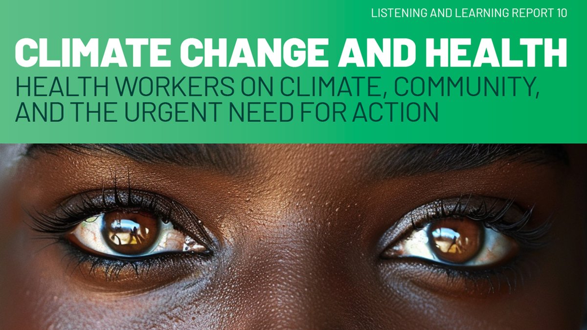 🌍🚨 New insights: Health Workers from Africa, Asia, and Latin America on climate, community, and the urgent need for action 🚨🌱🌏 #ClimateCrisis #HealthWorkers #COP29 #TeachToReach #ClimateHealth #LocalAction #CommunityHealth

👉 Get the full report: redasadki.me/2024/05/20/cli…