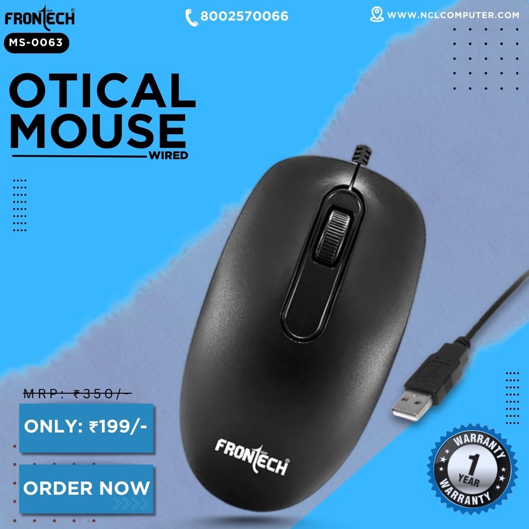 👉Brand: 💥Frontech💥 👉Model: ✨MS-0063✨ 👉Type: USB Optical Mouse 👉Warranty: 1 year 👉MRP: ₹350/- 🎁Special Offer: ₹199/- 🛒Buy Now : shorturl.at/kryVZ 📞8002570066 #mouse #mice #frontech #keyboard #gaming #cute #gamer #pc #opticalmouse #ranchi