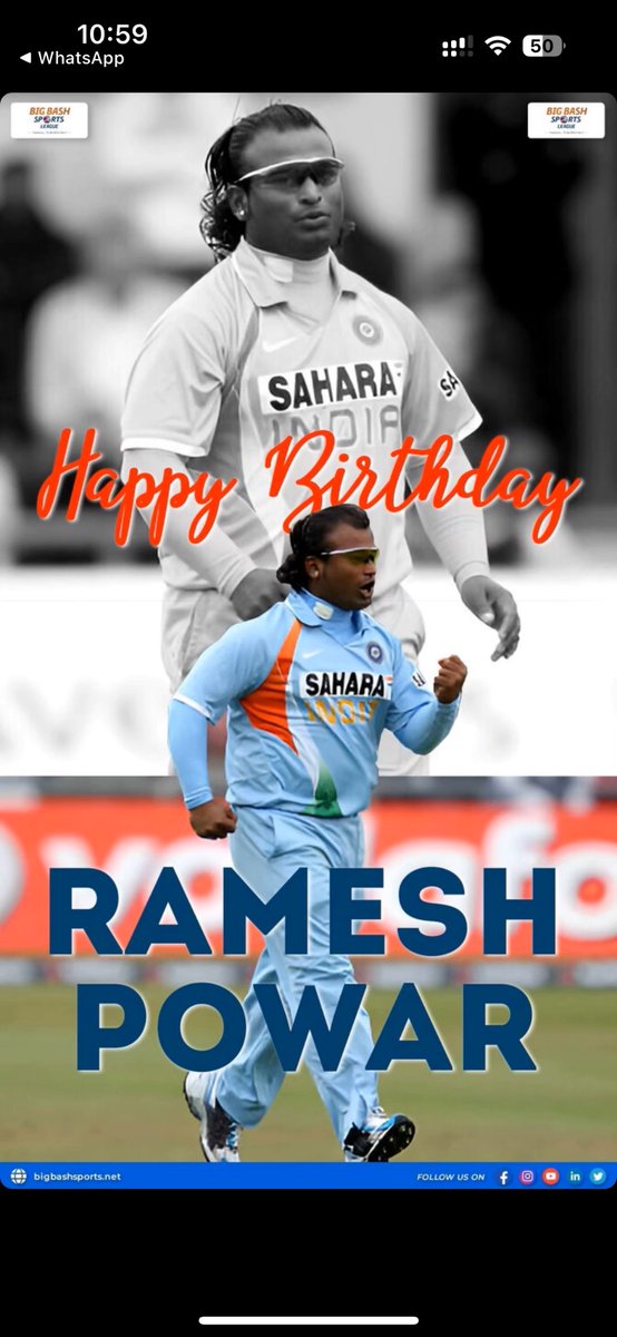 Happy Birthday to Ramesh Powar, a true champion on and off the field! 🏏🎉
@rameshpowar 
#rameshpowar #birthdays #indiancricketer