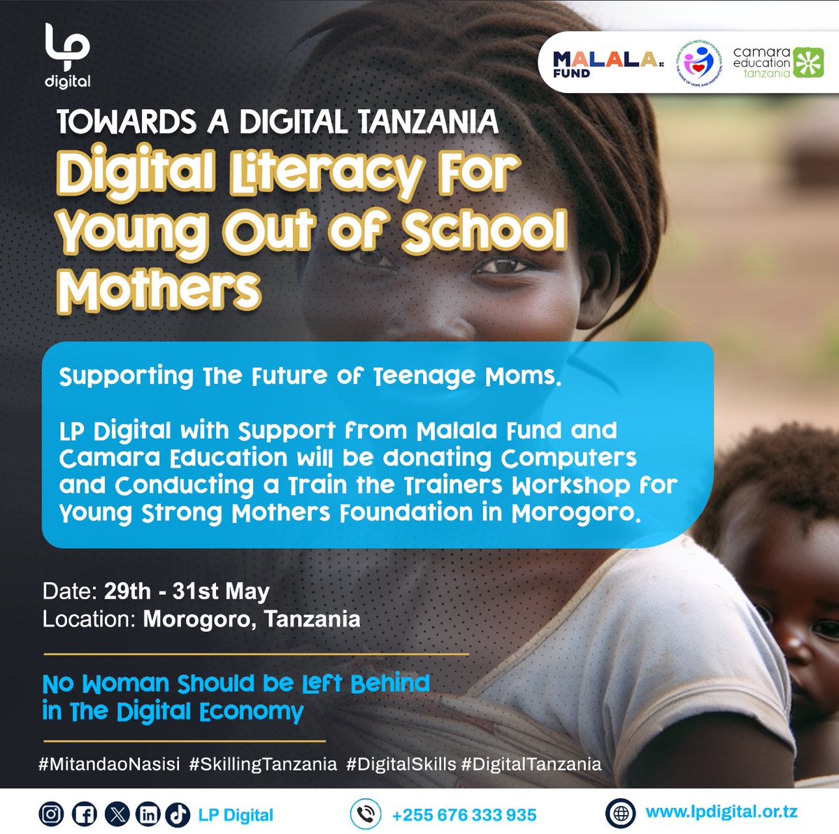 Donate a Computer today and support @LPDigitalTZ #DigitalTanzania initiative on digital inclusion. Thanks to CAMARA Education - Next week we will be donating computers to Young Strong Mother’s Foundation in Morogoro. We stay pushing. #DigitalInclusionTZ