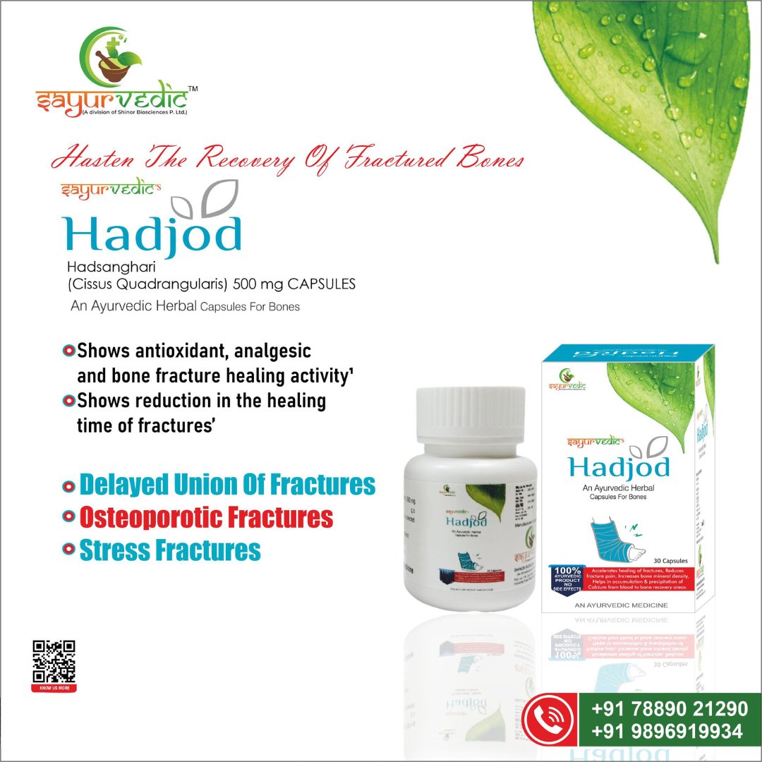 🌿 Sayurvedic Presents #HADJOD – Your Natural Solution for Stronger Bones! 🌿

Whether you're recovering from an injury or looking to strengthen your bones, HADJOD has got you covered. Embrace the power of nature with #Sayurvedic!

#NaturalHealing #BoneHealth #JointSupport