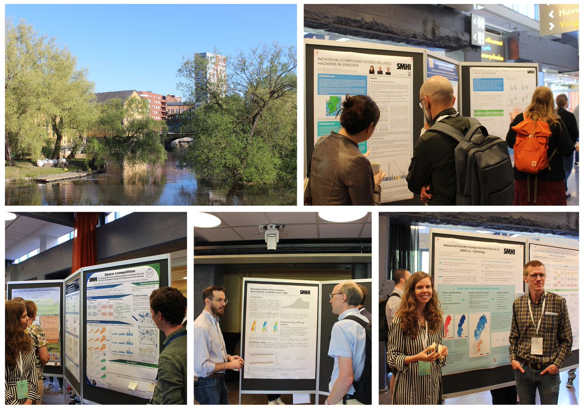 Sunny days at the Swedish Climate Symposium #SCS24 in Norrköping last week - a multidisciplinary conference on climate science and society. Our colleagues contributed with both interesting posters and session talks 💬💧 Thanks for a great conference @SMHI @BolinCentre