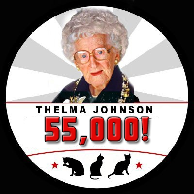 When I started on Twitter my son told me the only followers I would have would be my Bingo friends. Well I made it to 55,000 so tomorrow he has to clean my BBQ grill. I owe you people everything and I promise to enlighten, entertain and encourage. Thank you from my ❤️ Thelma