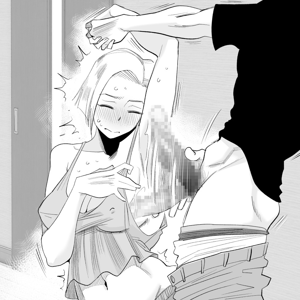 腋におちんぽ擦り付けられ妻です。 