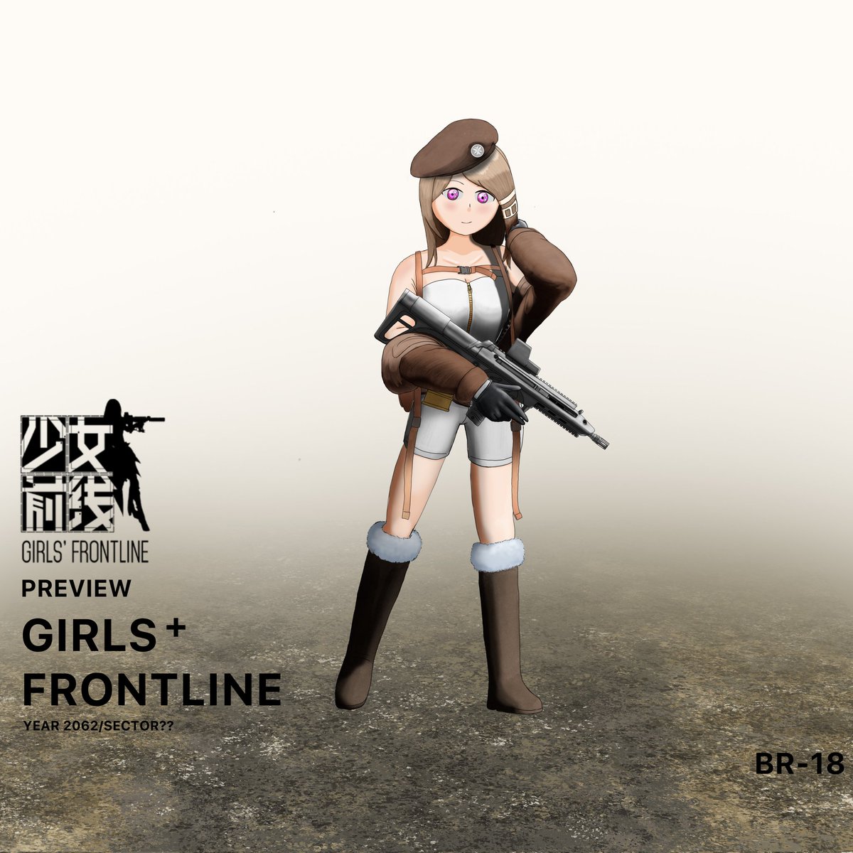 Shadow_DW2's tweet photo. [Fan-made]
"Dear Commander
This T-doll is cheerful, positive, and up-to-date,
BR-18 is ready to serve the commander, and maybe she could teach you a few tips on the latest fashion trends."

#GirlsFrontline #ドールズフロントライン #少女前线 #Gun #BR18 #Singapore #FanMade https://t.co/SMEyH0fiqF