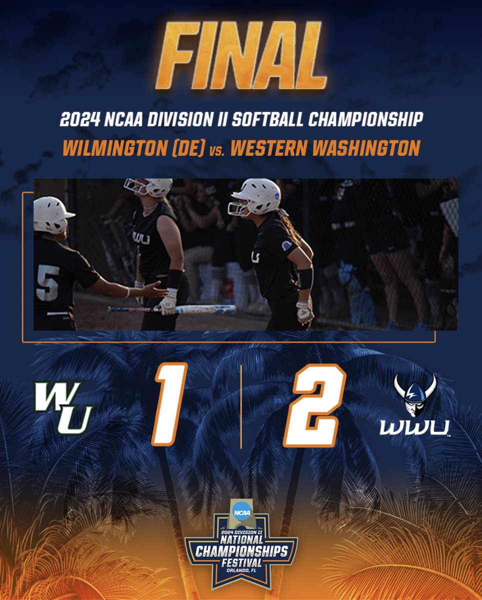 Closing down #D2SB day 1 with a 💥 6️⃣ @WWU_Softball defeats 3️⃣ Wilmington (DE) in thriller, 2-1! #D2Festival