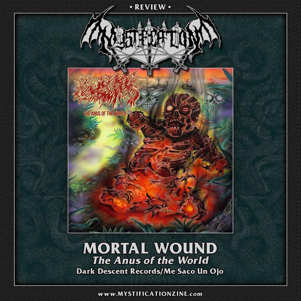 MORTAL WOUND – The Anus of the World (2024) | REVIEW Death metal from Los Angeles, California. Debut LP. mystificationzine.com/2024/05/19/mor…