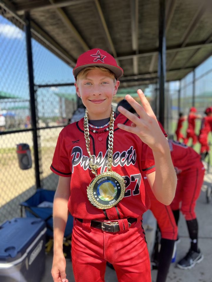 Congrats again to Levi Belzano 12u Prospects Belzano) He hit his second home run of the weekend and his 4th of the season. @nwaprospects @BubbaCarpenter_
