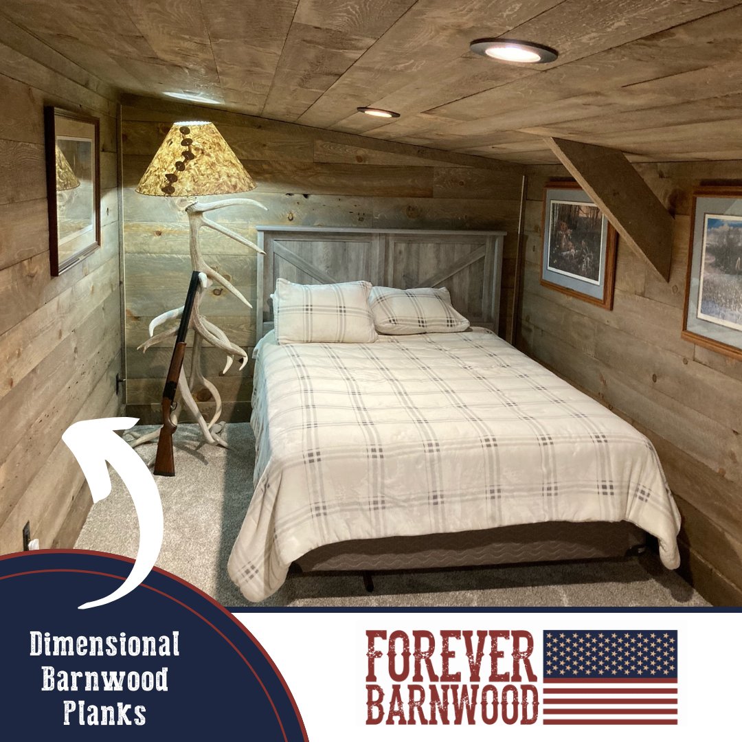 Forever Barnwood Dimensional Barnwood Planks allow you to fashion just about any decorative piece or wall accent you can imagine. From floor to ceiling! Check out our options today! bit.ly/3QugaSb 

#foreverbarnwood #barnwood #diyforeverbarnwood #barnwoodplanks