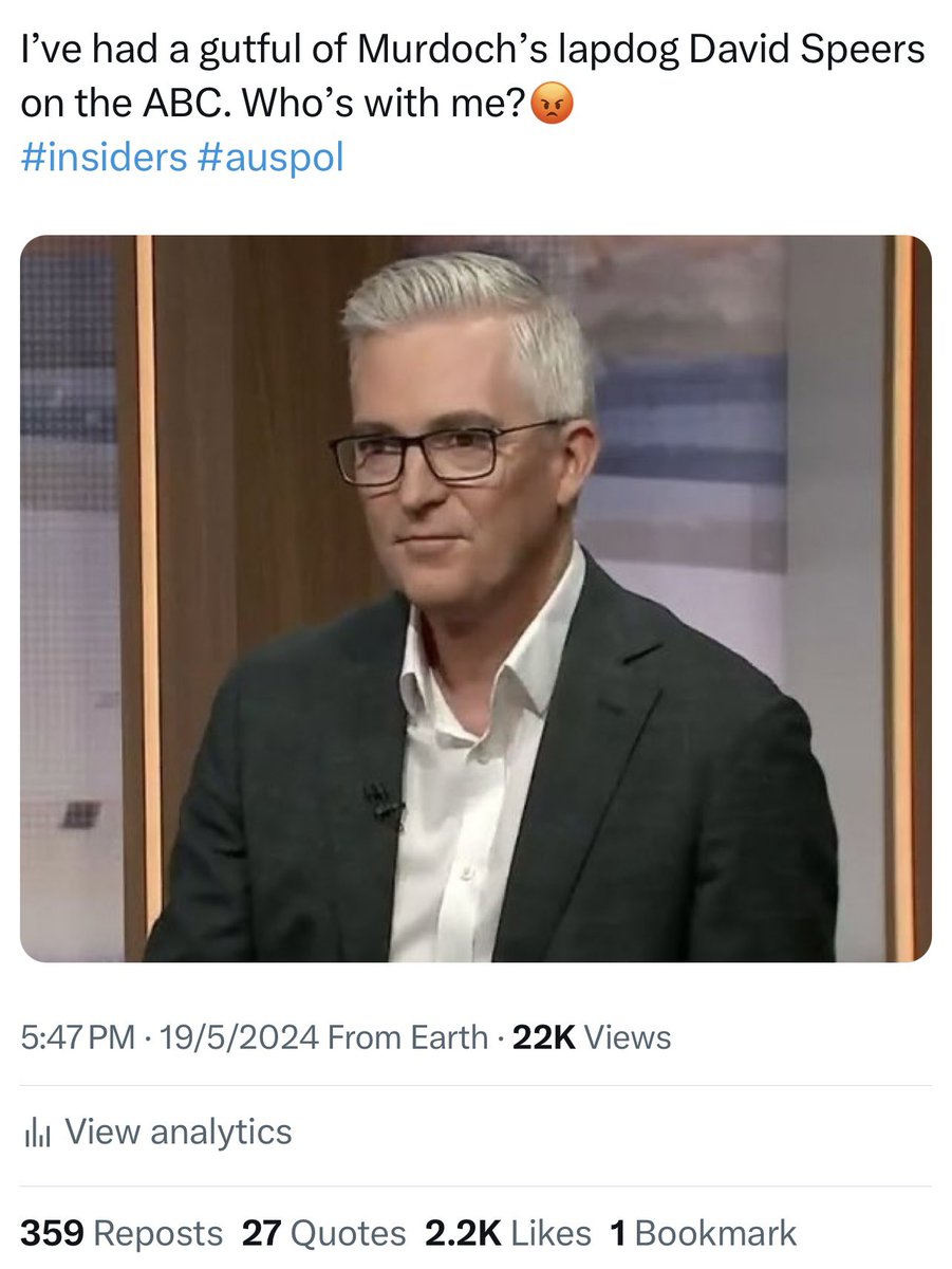 Looks like there’s more than 40 people on Twitter David.😳🤷‍♂️😂 @David_Speers #insiders40 #insiders @abcnews #auspol