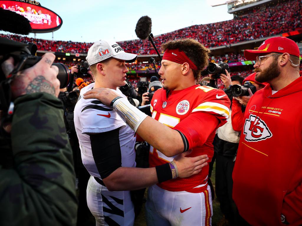 WILD… #Bengals QB Joe Burrow has a better winning percentage when trailing by 18 points to #Chiefs QB Patrick Mahomes, than Patrick Mahomes has in his career. (Via @sammy______G)