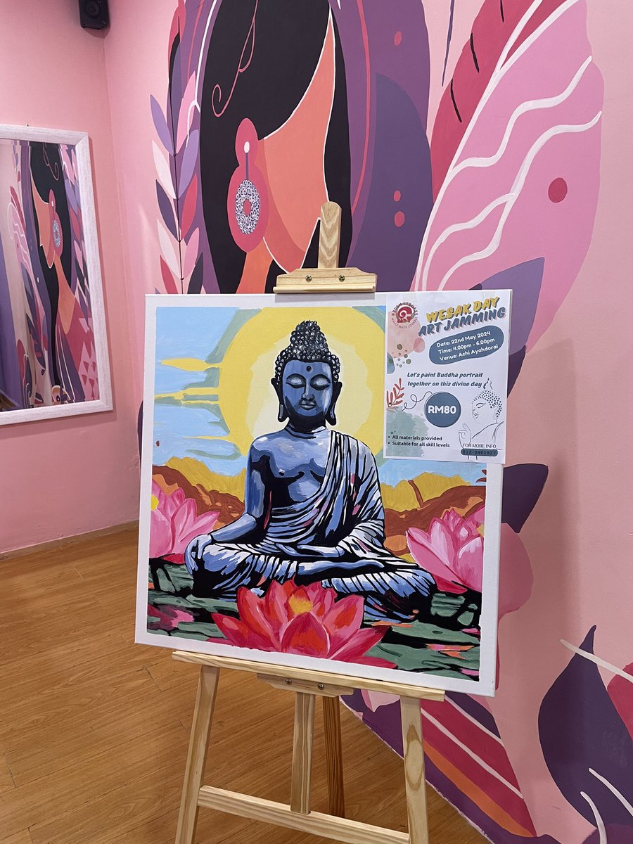 Celebrate Wesak Day with a unique art jamming session focused on creating beautiful Buddha designs with acrylic painting.

Highlights:

- All materials provided.
- Suitable for all skill levels.

Bring your friends and family for a peaceful and artistic day!