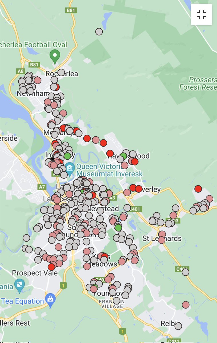 #Hobart vs #Launceston listing price maps. Hobart still being impacted by -10% drops. See more at Spachus.com.au #TAS #Tasmania