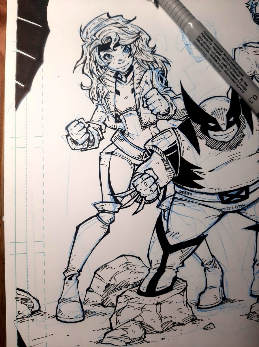 Working on an illustartion with "The Way Long Back" characters cosplaying as X-Men. Should be a fun one 😃