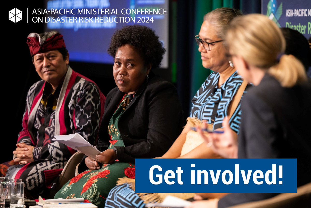 #APMCDRR Two weeks left to apply for partner events, learning labs & the ignite stage! Get involved and help create an inspiring conference programme. More information about the various ways to get involved here ➡️ apmcdrr.undrr.org/2024/get-invol…