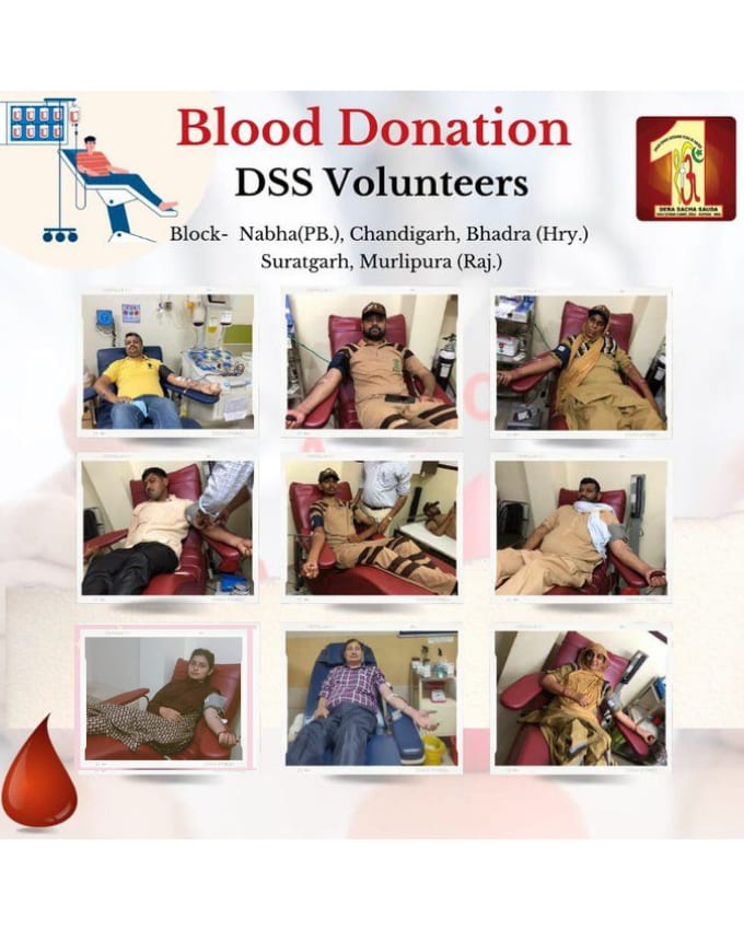 Blood donation is the biggest donation. Become #BeALifeSaver by donating blood. Followers of Dera Sacha Sauda are true blood donors as they have made it their habit to donate blood on festive occasions like birthdays. All this is possible only through the teachings of Ram Rahim.!