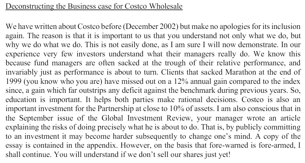 In 2002, the consensus was that Costco was a low-margin, expensive retailer with a cost problem.

Nomad Partners believed differently.

They invested in Costco in 2002. The stock is up ~30x since their first purchase.

Let's deconstruct their Costco thesis - invaluable investing