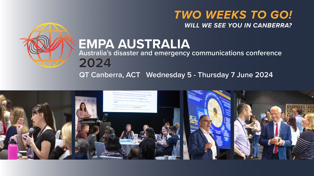 EMPA Australia 2024 is on in Canberra in just over 2 weeks! Join your emergency comms and media colleagues from 5-7 June for two days of presentations and panel discussions by leading communicators! Full program and registrations at lnkd.in/gqBkSjAg