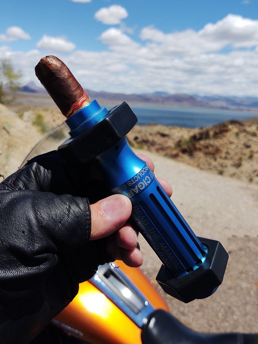 Your cigar is held in place by six plated ball bearings beneath the snap ring. cigarthrottle.com #cigarthrottle #windtherapy #cigarsmoker #cigarbar #cigaraficionado #cigarsandharleys #bikerlifestyle #cigarlounge #bikesandcigars #cigarsandbikes #cigarsandmotorcycles