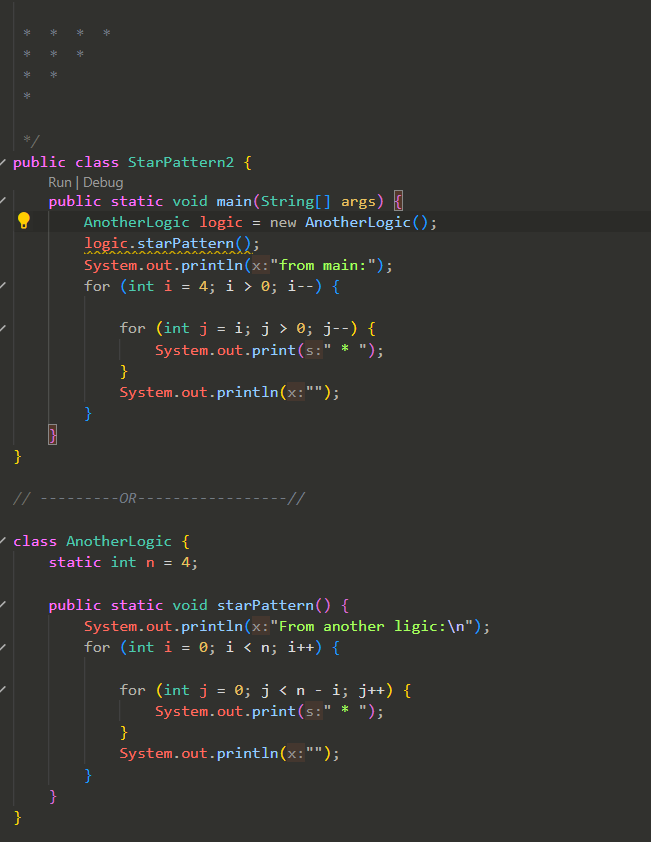 ChaitanyaJ92's tweet photo. I've been practicing pattern programs in Java! 🌟 Here's a sneak peek of patterns. 🖥️✨
#Java #Programming #CodeNewbie #LearnToCode #JavaProgramming #Coding #Developer  #Code #Programmer  #CodeLife #TechLearning #PatternProgramming #CodingPractic https://t.co/tVhzBGRCuK