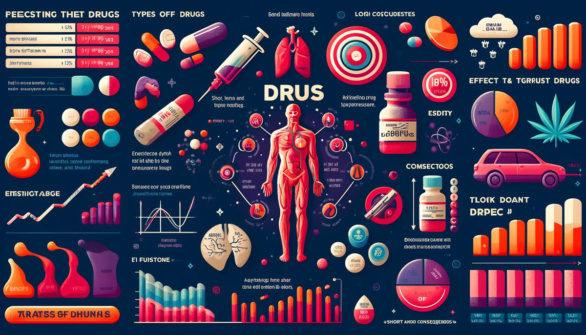 💊 Understand the impact of drug use with our detailed infographic. Learn about different types of drugs, their effects on the body and mind, and the short-term and long-term consequences. Knowledge is power! 🧠📊 #DrugAwareness #Health #StayInformed #chatgpt #infographic