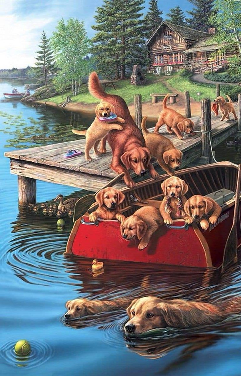 ✨️ Another Sweet Painting... 🤎🐕 #Dogs