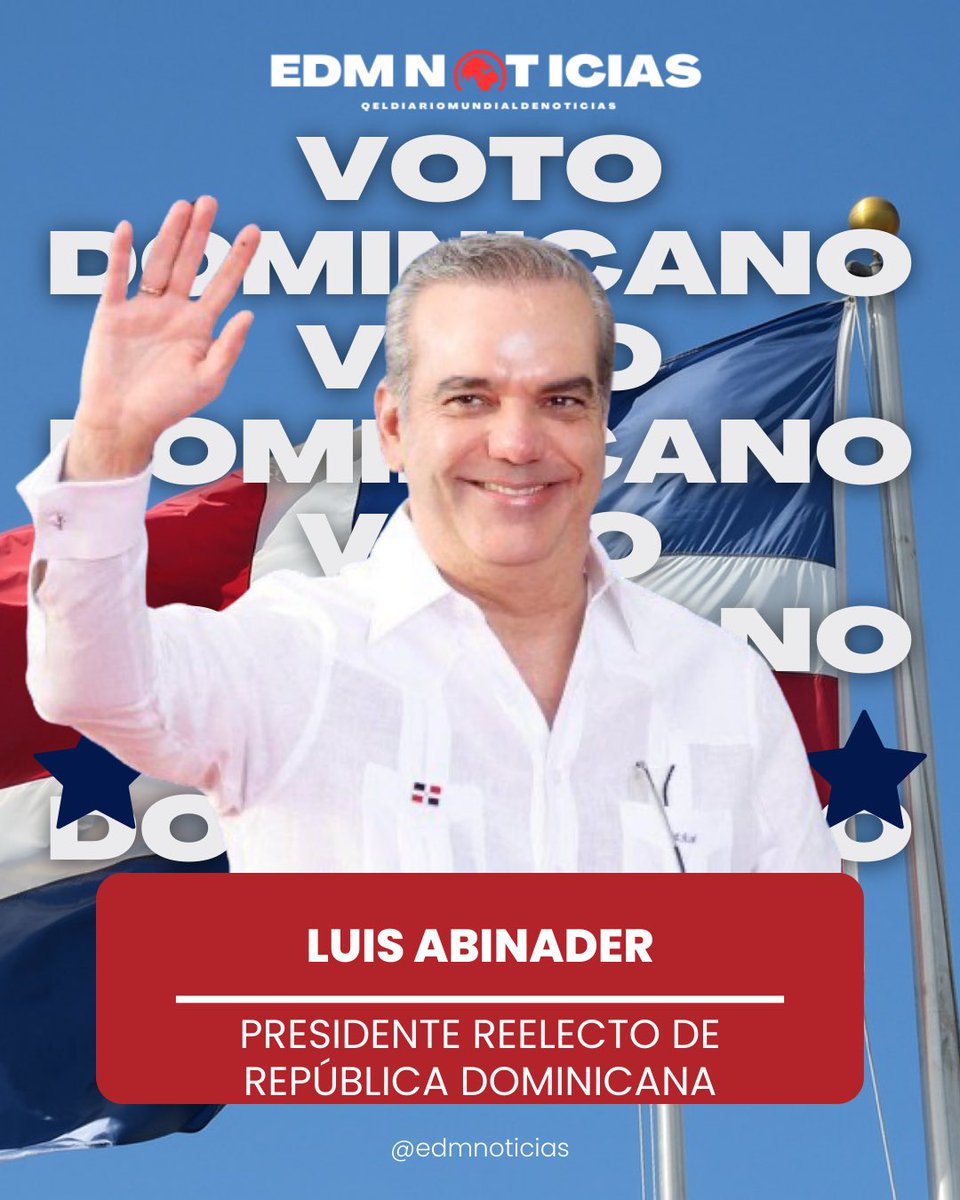 🚨🇩🇴La derecha gana las elecciones en República Dominicana. Luis Abinader es reelecto como presidente. #luisabinader