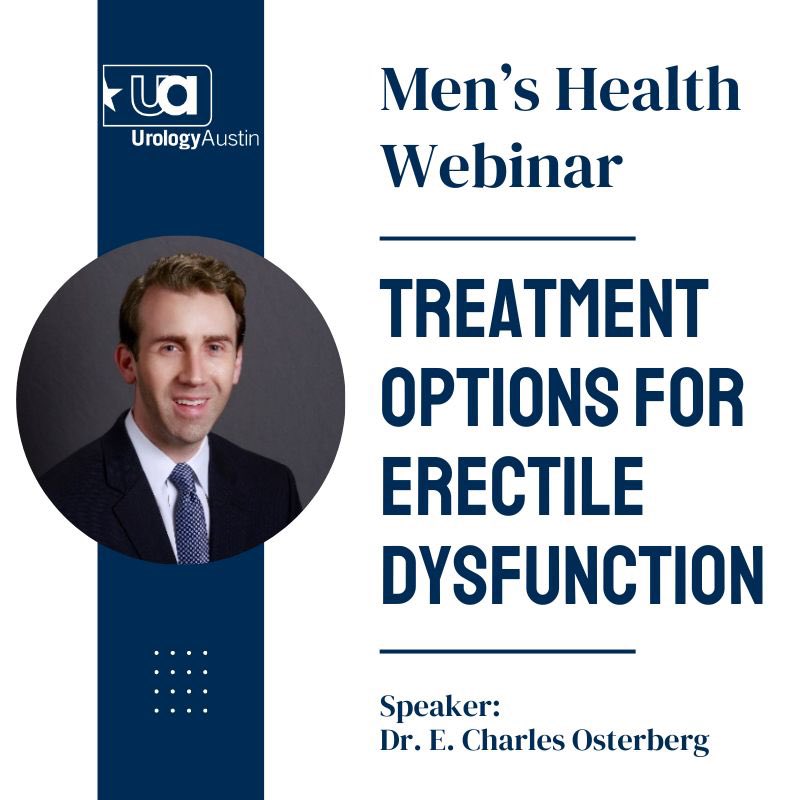 Join Dr. Osterberg for a free webinar to learn about approved erectile dysfunction treatment choices. The online event is on 5/21 at 5:30pm, with a guest speaker sharing their experience as a patient who discovered a lasting solution for ED. Register today&gt;bigmarker.com/ColoplastTDMJK…